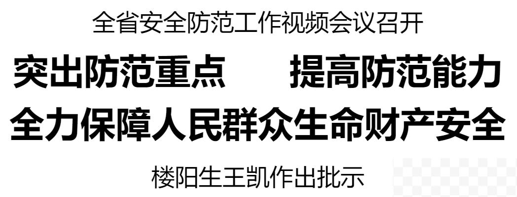 河南省安全防范工作视频会议召开